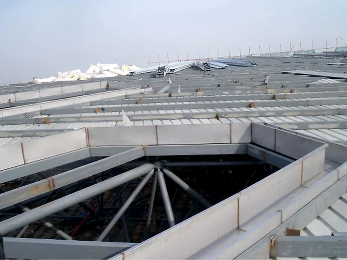 临沂安吉县体育馆网架